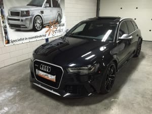Audi RS6 lijsten zwart wrap decrome-2